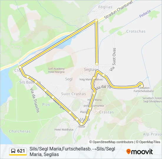621 Bus Line Map