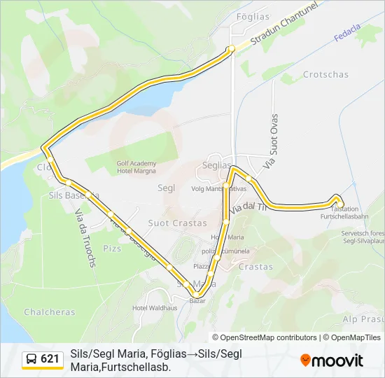 621 Bus Line Map