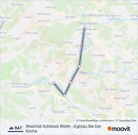 BAT Ferry Line Map