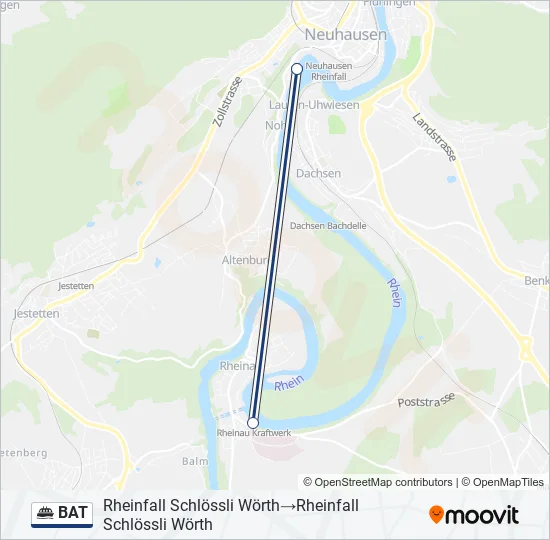 BAT Ferry Line Map