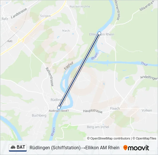 BAT Ferry Line Map