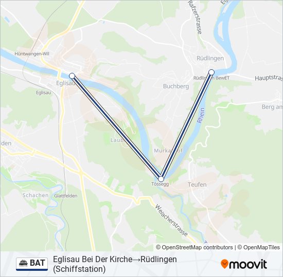 BAT Ferry Line Map