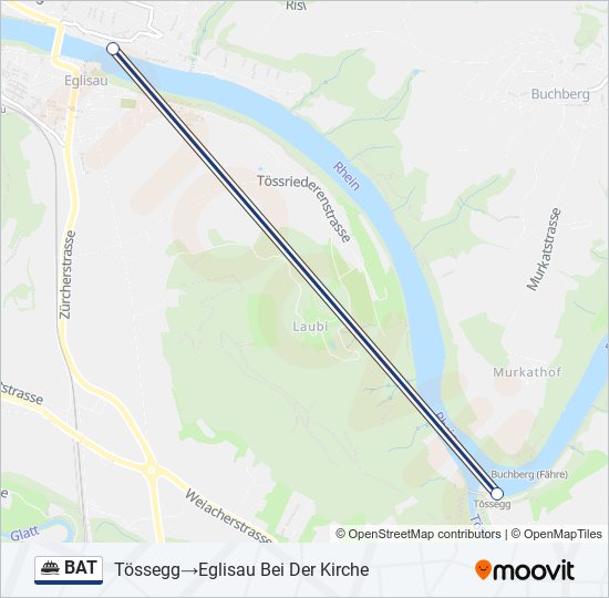 BAT Ferry Line Map