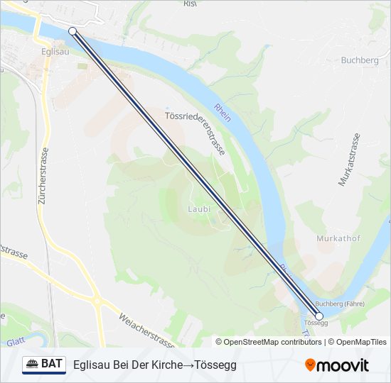 BAT Ferry Line Map