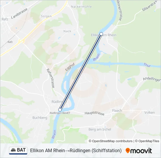 BAT Ferry Line Map