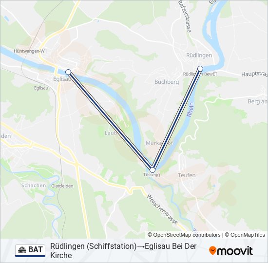 BAT Ferry Line Map