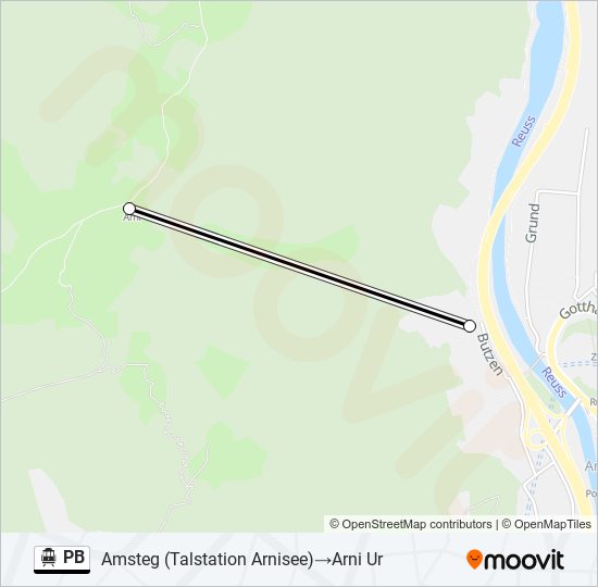 PB Cable Car Line Map
