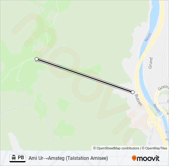 PB Cable Car Line Map