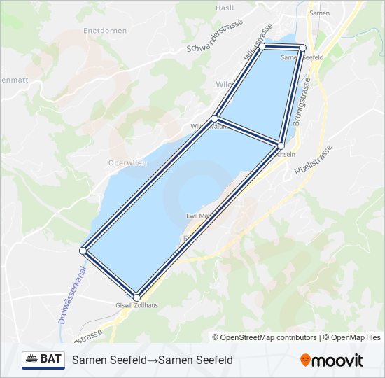 BAT Ferry Line Map