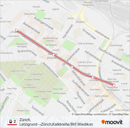 2 Light Rail Line Map
