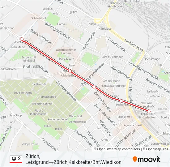 2 Light Rail Line Map
