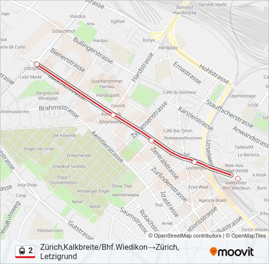2 Light Rail Line Map