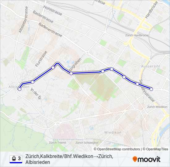 3 light rail Line Map