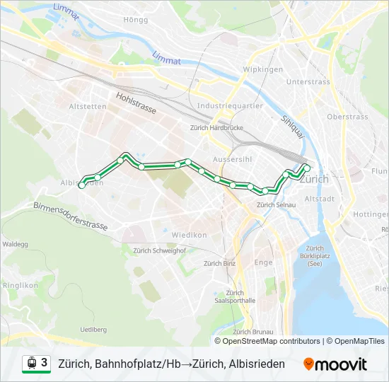 3 Light Rail Line Map