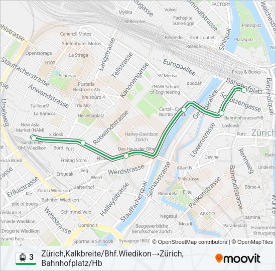 3 Light Rail Line Map