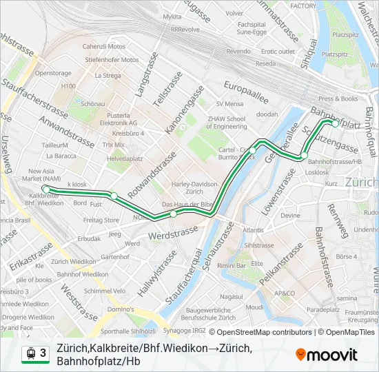 3 Light Rail Line Map