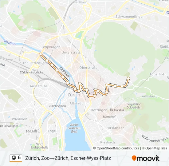 6 Light Rail Line Map