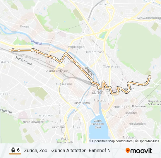 6 Light Rail Line Map