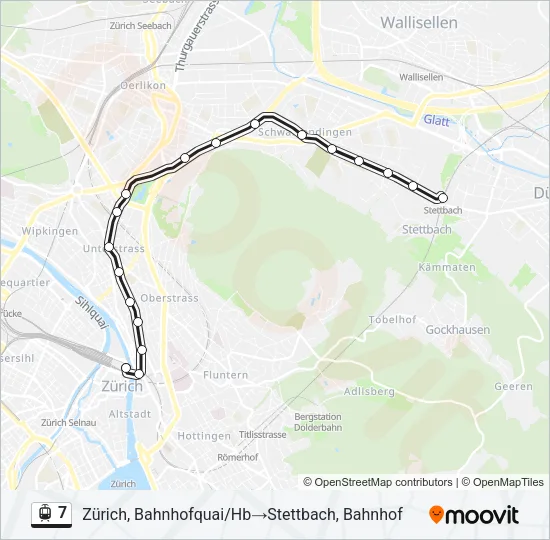 7 Light Rail Line Map