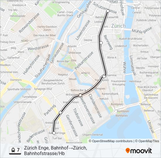 7 Light Rail Line Map