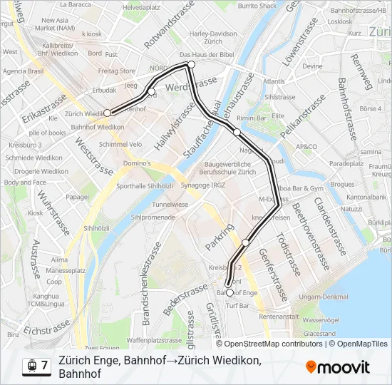 7 Light Rail Line Map