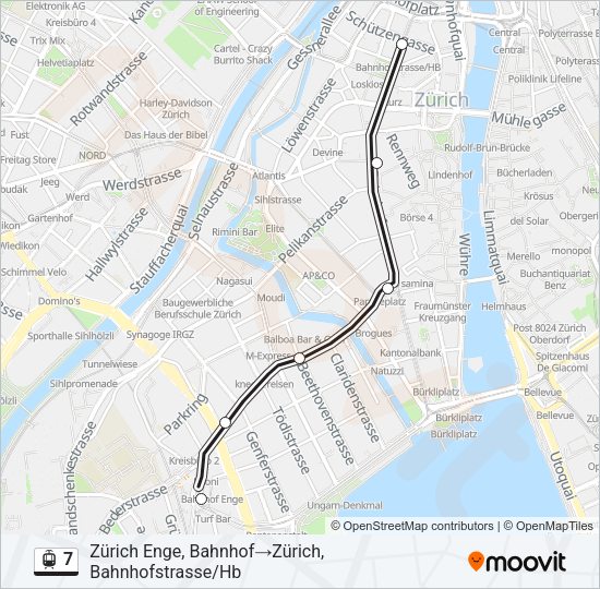 7 Light Rail Line Map