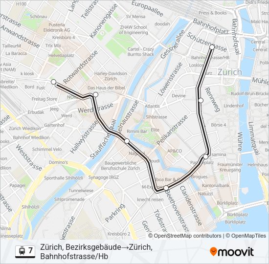 7 Light Rail Line Map