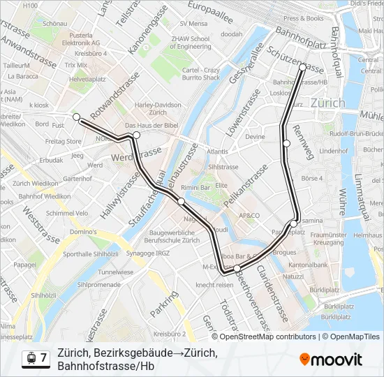 7 Light Rail Line Map