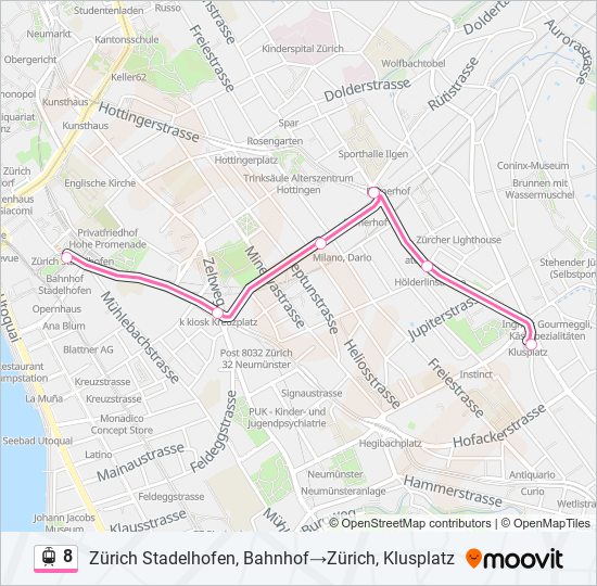 8 light rail Line Map