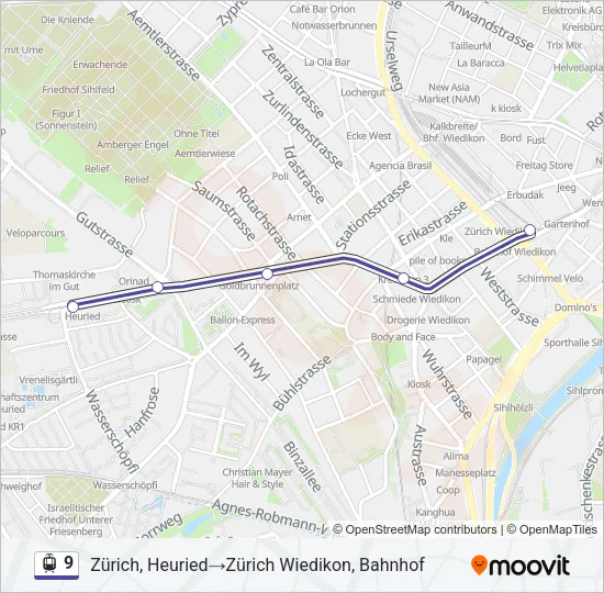 9 Light Rail Line Map