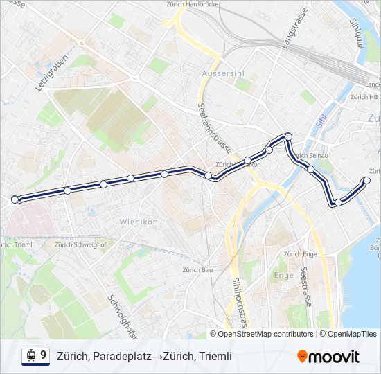 9 light rail Line Map