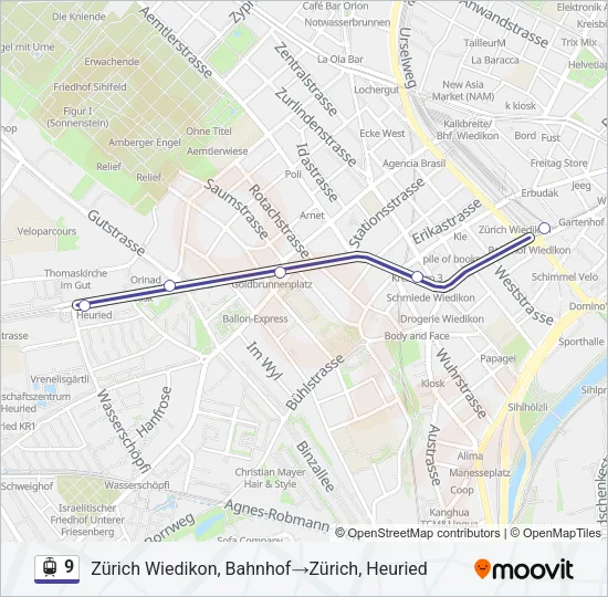 9 Light Rail Line Map