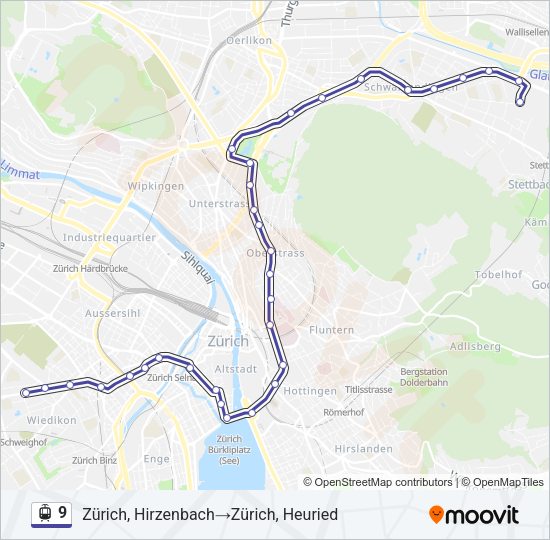 9 Light Rail Line Map
