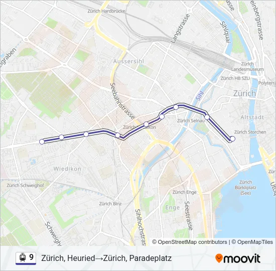 9 Light Rail Line Map