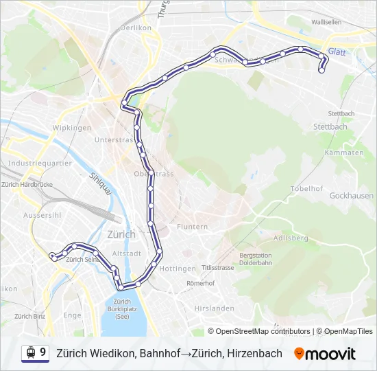 9 Light Rail Line Map