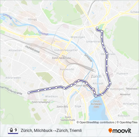 9 Light Rail Line Map