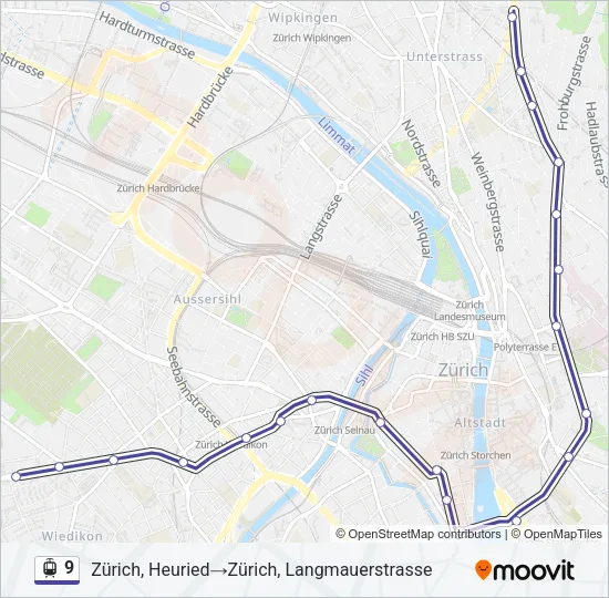 9 Light Rail Line Map