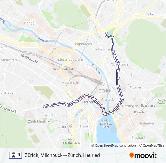 9 Light Rail Line Map