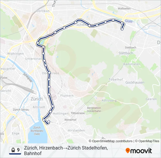 9 Light Rail Line Map
