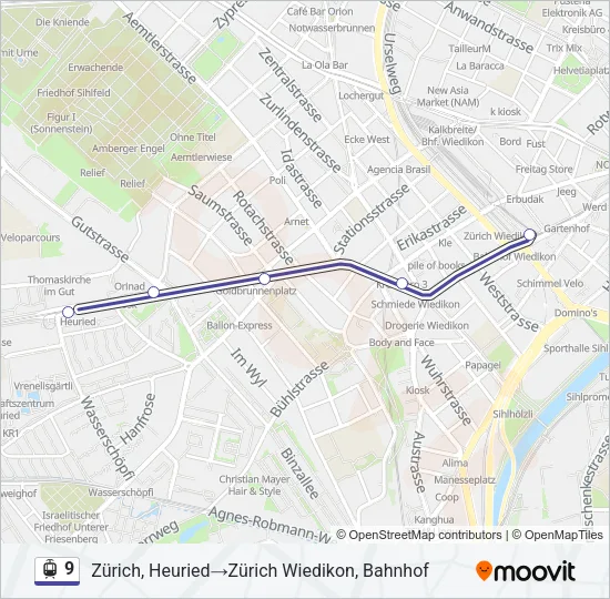 9 Light Rail Line Map