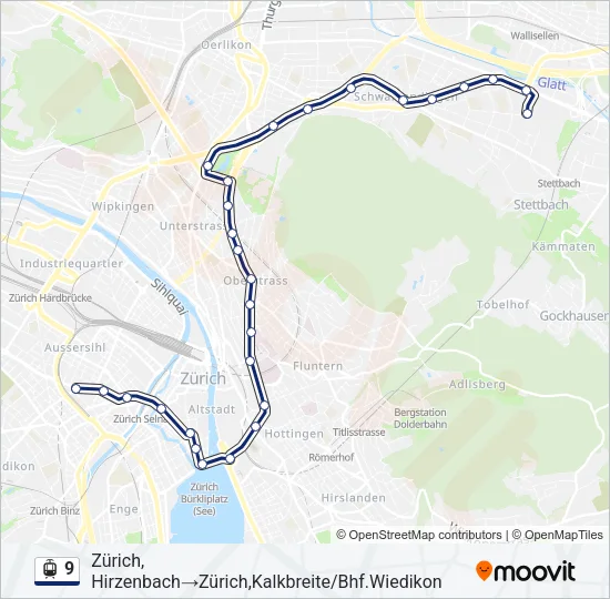9 Light Rail Line Map