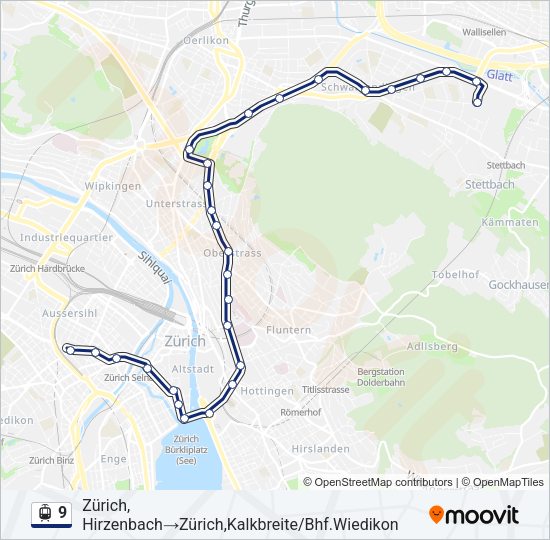 9 Light Rail Line Map