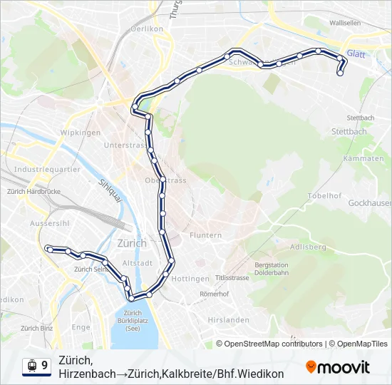 9 Light Rail Line Map