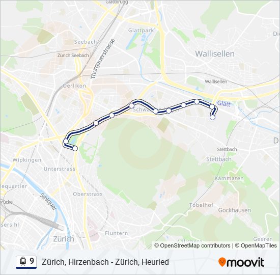 9 light rail Line Map