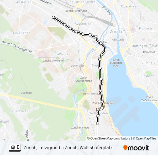 E Light Rail Line Map