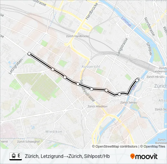 E Light Rail Line Map