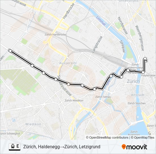 E Light Rail Line Map