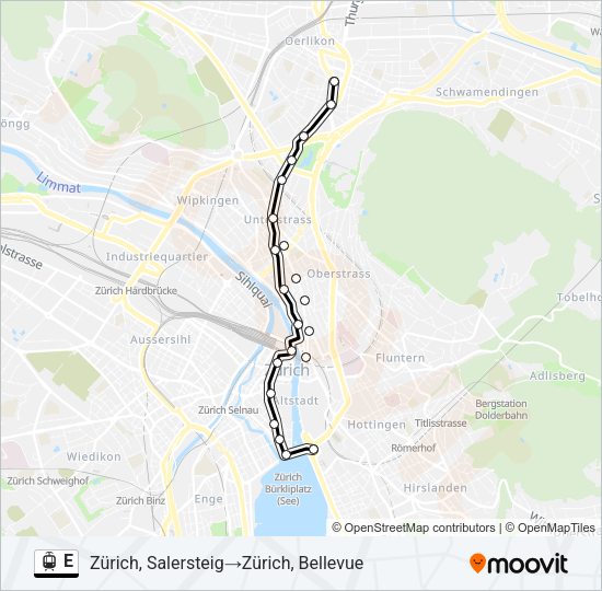 E Light Rail Line Map
