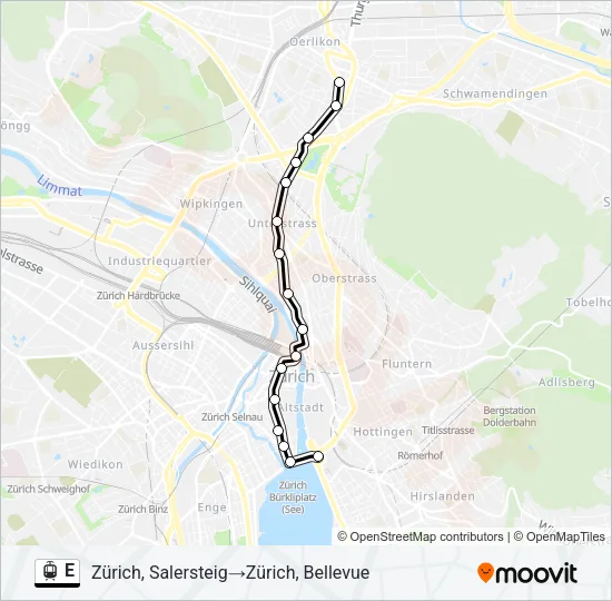 E Light Rail Line Map