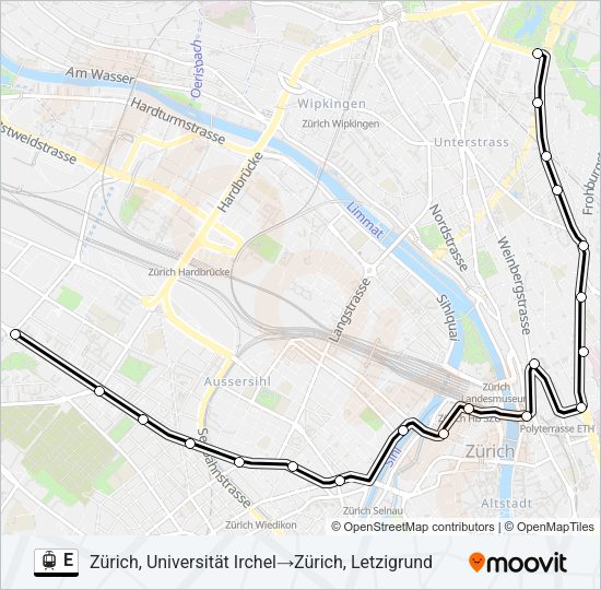 E Light Rail Line Map